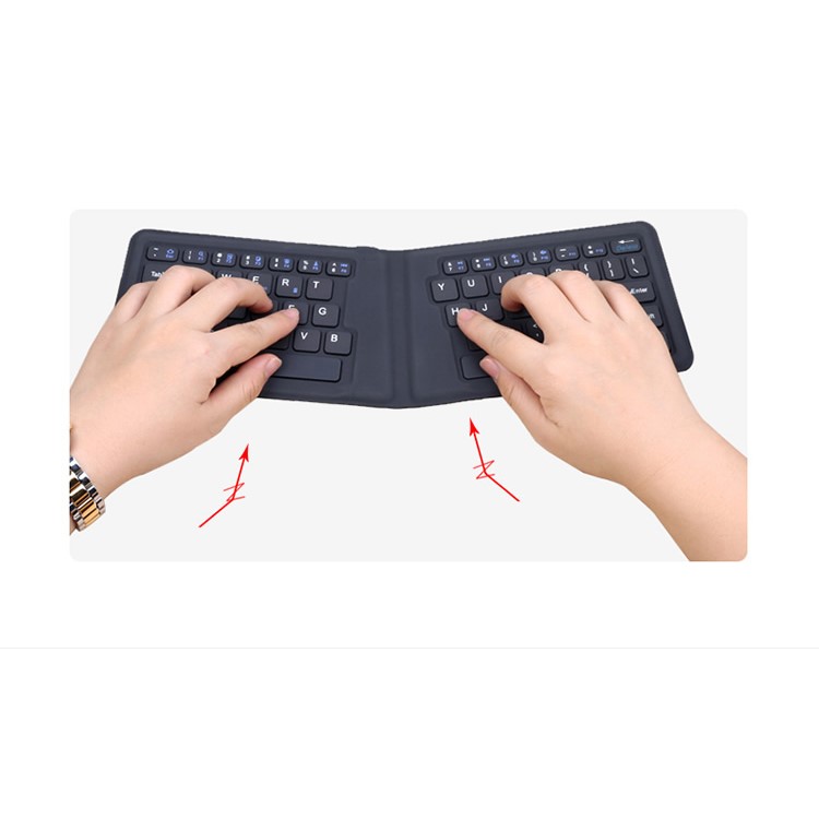 BOW HB188 Ultra-Thin Mini Foldable Wireless Bluetooth Keyboard - Black-11