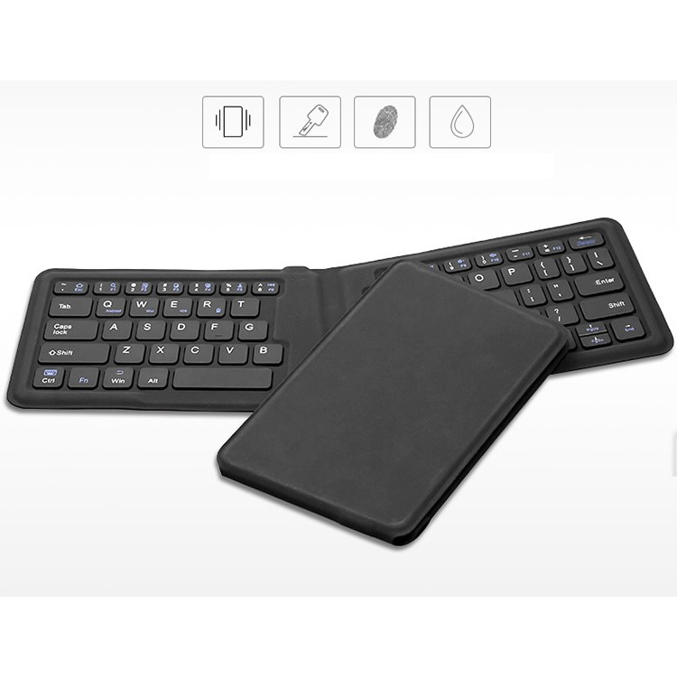 BOW HB188 Ultra-Thin Mini Foldable Wireless Bluetooth Keyboard - Black-12