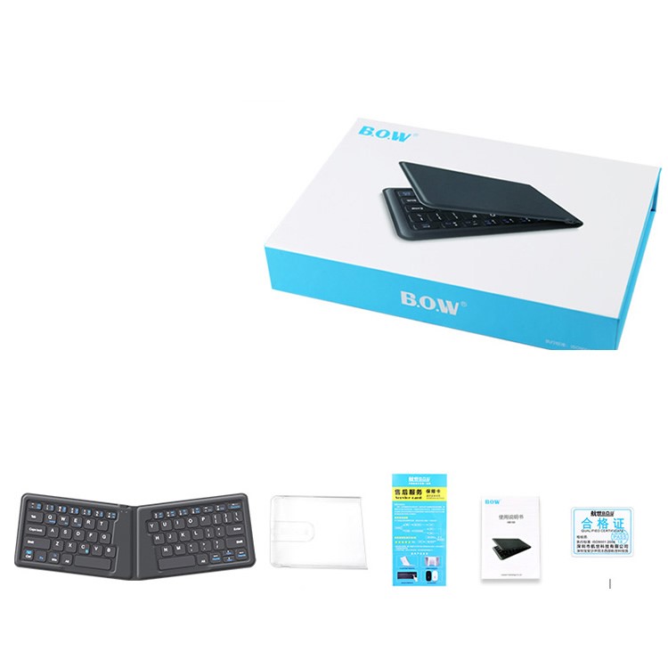 BOW HB188 Ultra-Thin Mini Foldable Wireless Bluetooth Keyboard - Black-16