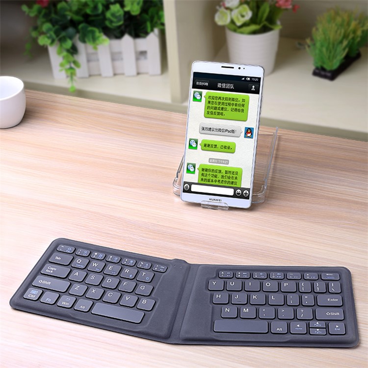 BOW HB188 Ultra-Thin Mini Foldable Wireless Bluetooth Keyboard - Black-5
