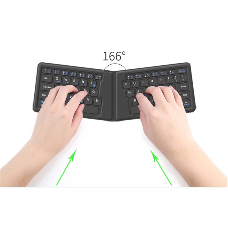 BOW HB188 Ultra-Thin Mini Foldable Wireless Bluetooth Keyboard - Black-7
