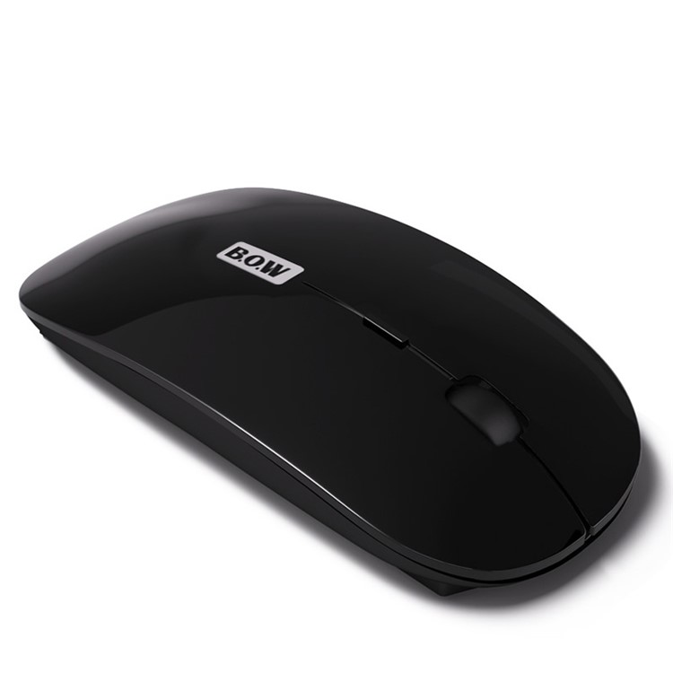 BOW A10 Wireless Ergonomic Bluetooth Mouse Supporting Windows/Mac OS/Android System - Black-1