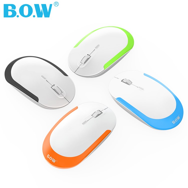 BOW A16 2.4 GHz Silent Mode Wireless Optical Mouse 1200 DPI with USB Receiver - Black-12