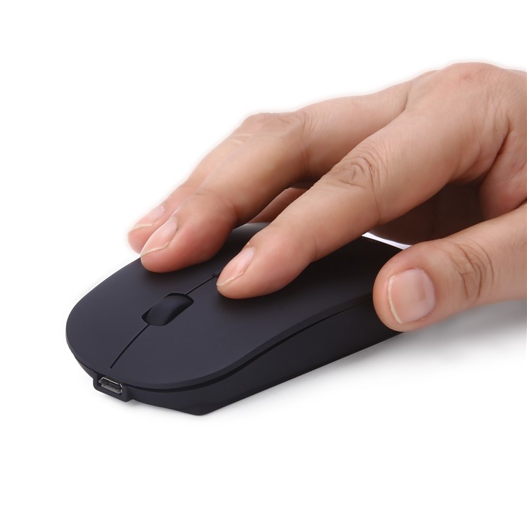 MODAO 2.4 G Super Slim Silent Wireless Optical Rechargeable Mouse - Black-4