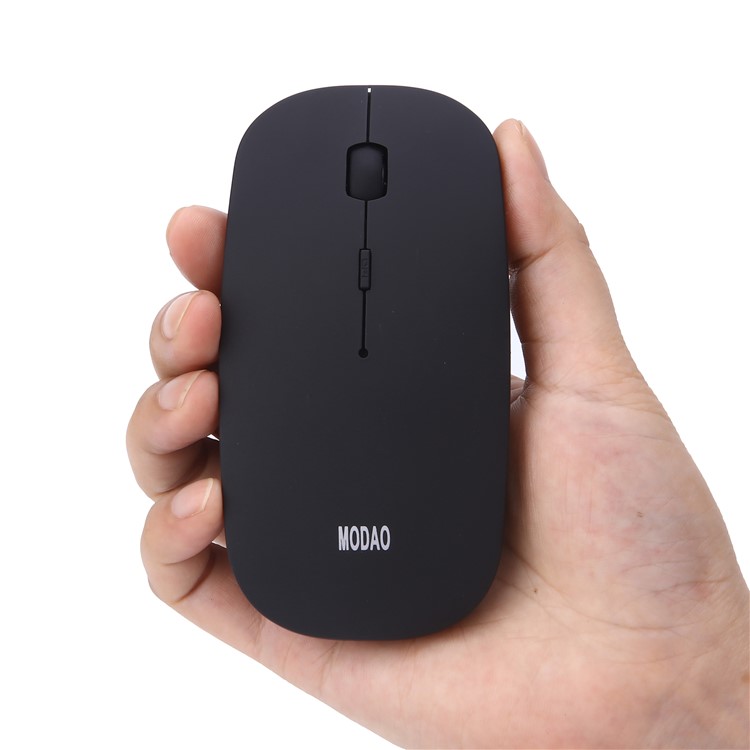 MODAO 2.4 G Super Slim Silent Wireless Optical Rechargeable Mouse - Black-5