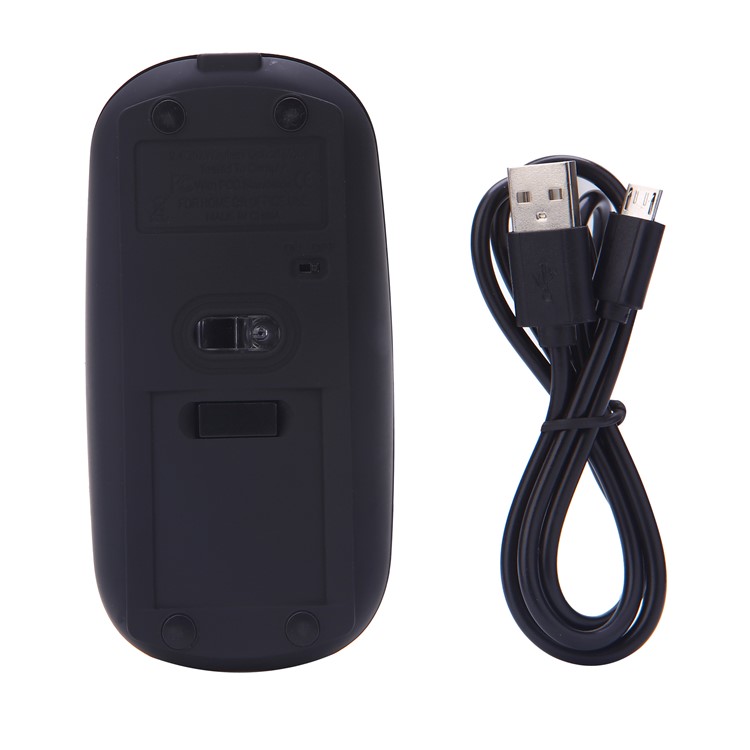 MODAO 2.4 G Super Slim Silent Wireless Optical Rechargeable Mouse - Black-6