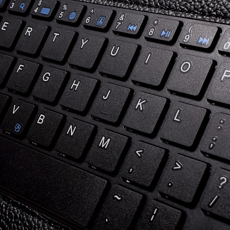For iPad Pro 10.5-inch (2017) Detachable Bluetooth Keyboard Leather Stand Case Cover - Black-13