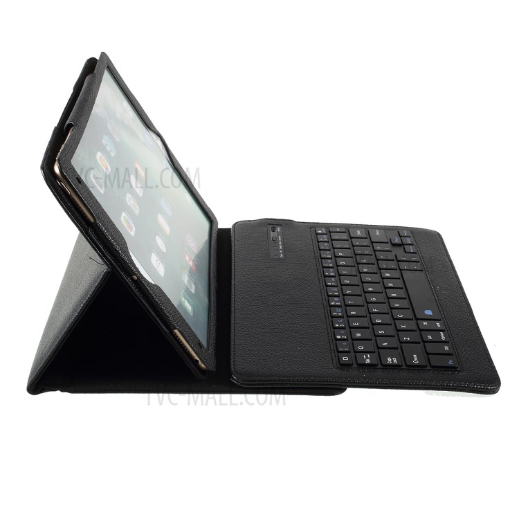 For iPad Pro 10.5-inch (2017) Detachable Bluetooth Keyboard Leather Stand Case Cover - Black-7