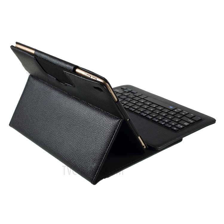 For iPad Pro 10.5-inch (2017) Detachable Bluetooth Keyboard Leather Stand Case Cover - Black-8