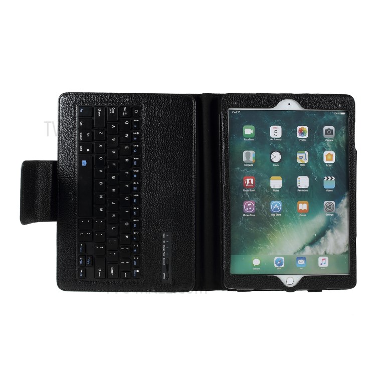 For iPad Pro 10.5-inch (2017) Detachable Bluetooth Keyboard Leather Stand Case Cover - Black-9