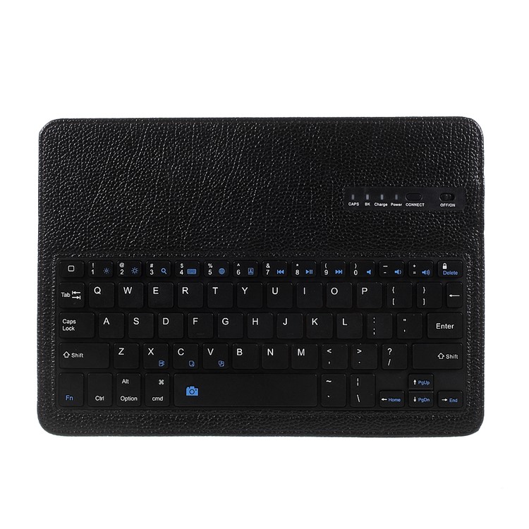 Para iPad Estojo de couro com teclado sem fio Bluetooth para teclado de 9,7 polegadas (2017) - preto-15