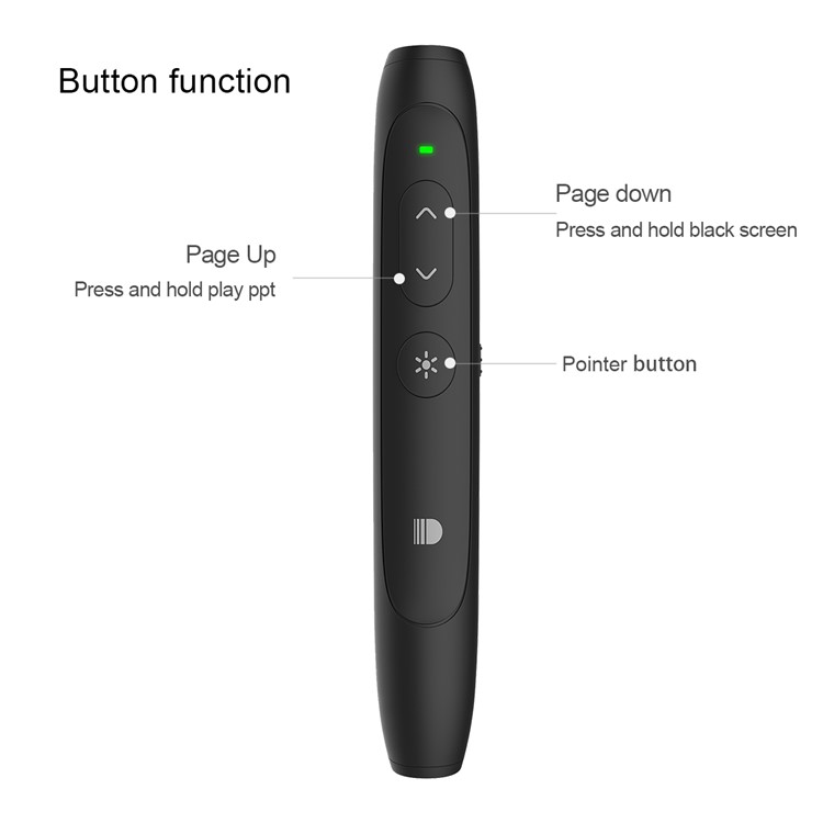DOOSL DSIT012 Presentation Remote 2.4GHz Wireless Presenter PowerPoint Clicker Control Pointer ( CE,RoHS,FCC) - Black-5