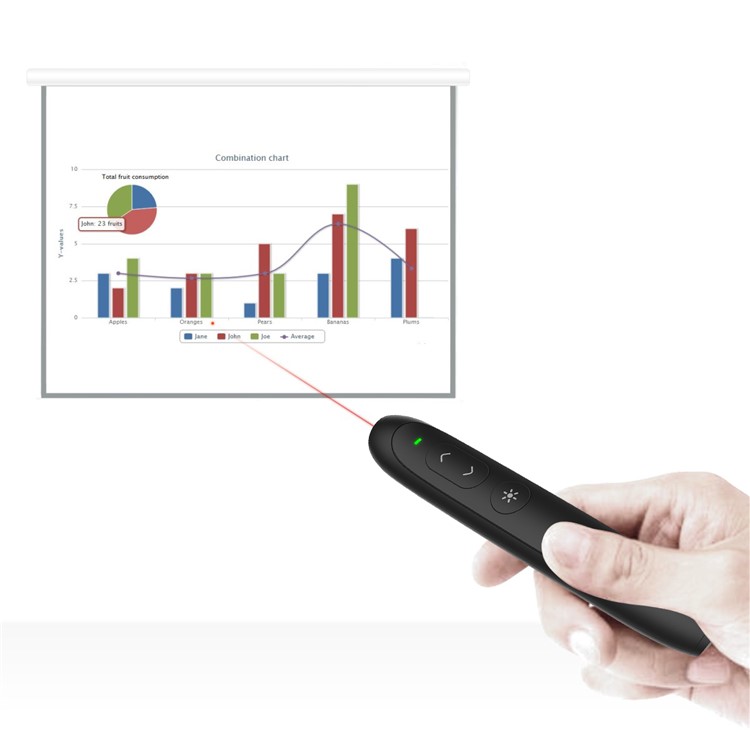 DOOSL DSIT012 Presentation Remote 2.4GHz Wireless Presenter PowerPoint Clicker Control Pointer ( CE,RoHS,FCC) - Black-8
