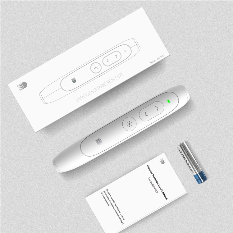 DOOSL DSIT012 CE, RoHS, FCC Certificated Presentation Fernbedienung 2.4GHz Wireless Presenter PowerPoint Clicke Pointer - Weiß-7