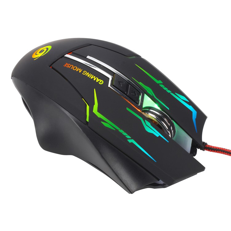 K1021 60-clé Wired 800dpi-1200 Dpi-1600dpi-2400dpi Souris de Jeu Optique Avec Lumière Colorée-6