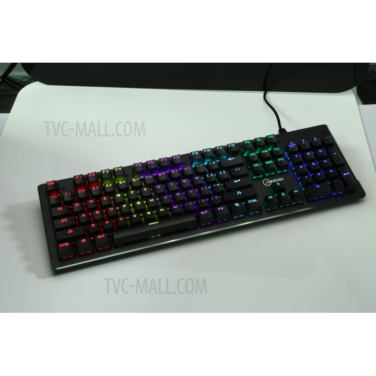 104 Keys Blue Switches Wired USB Mechanical Gaming Keyboard with 9 Lighting Modes - Black-15