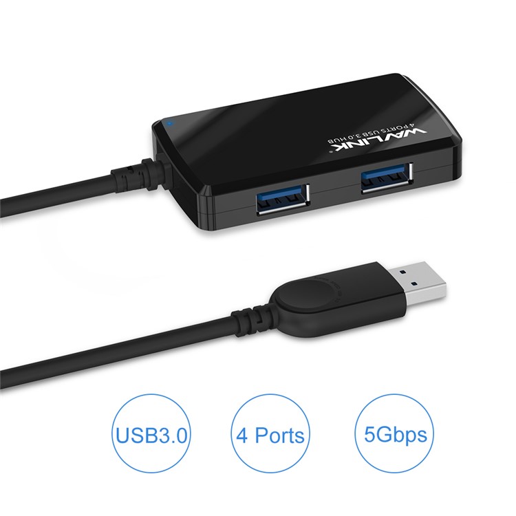 WAVLINK WS-UH30411 Portable 4-Port USB3.0 5Gbps Super Speed USB Hub Adapter-2