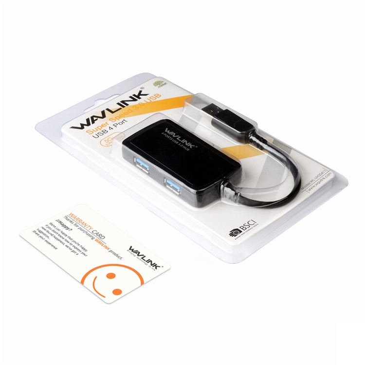 WAVLINK WS-UH30411 Portable 4-Port USB3.0 5Gbps Super Speed USB Hub Adapter-5
