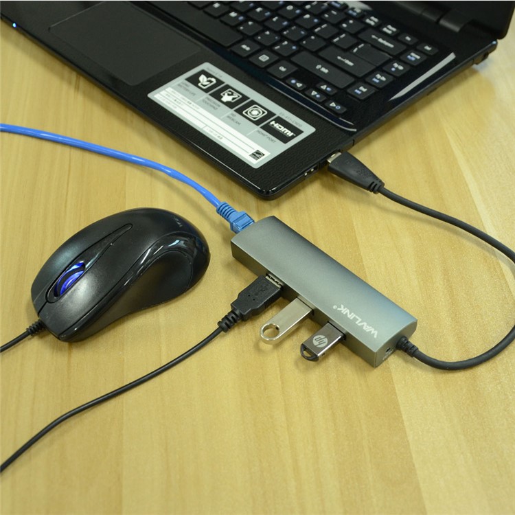 WAVLINK WS-UH3031G 3 Ports USB 3.0 Hub and RJ45 10/100/1000 Gigabit Ethernet LAN Wired USB Network Adapter-2