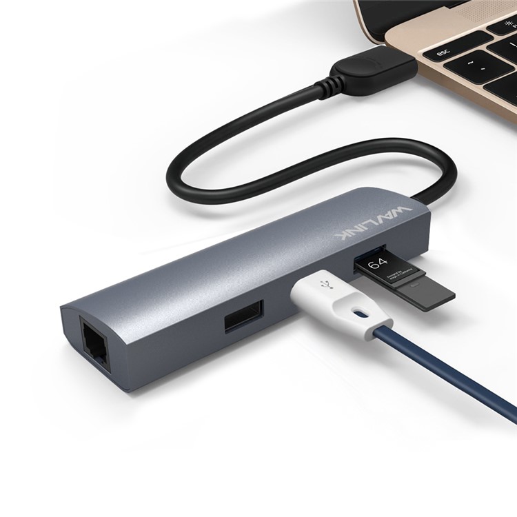 WAVLINK WS-UH3031G 3 Ports USB 3.0 Hub and RJ45 10/100/1000 Gigabit Ethernet LAN Wired USB Network Adapter-5