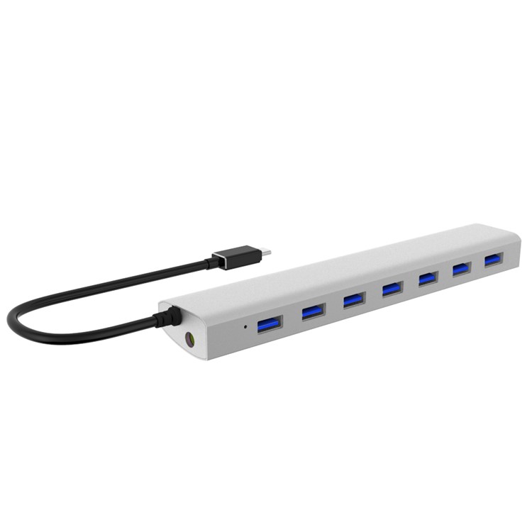 WAVLINK WS-UH3074C Portable USB 3.1 Type-C to 7-Port USB 3.0 Hub for PC Laptop - UK Plug-1