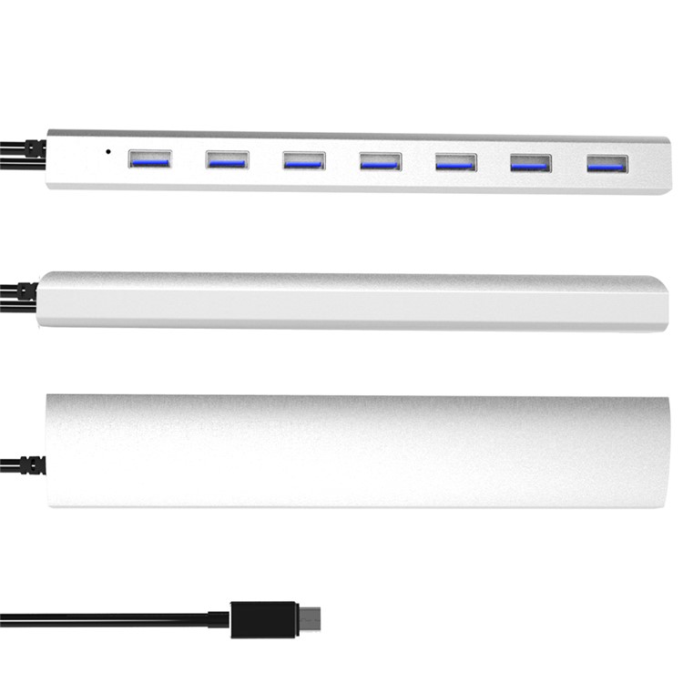 WAVLINK WS-UH3074C Portable USB 3.1 Type-C to 7-Port USB 3.0 Hub for PC Laptop - UK Plug-4