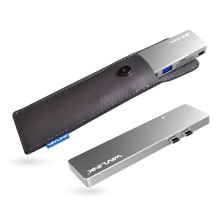 WAVLINK WS-UHP3405M Dual Thunderbolt 3 to USB HDMI Card Reader PD Charging Mini Dock for Macbook Pro-8