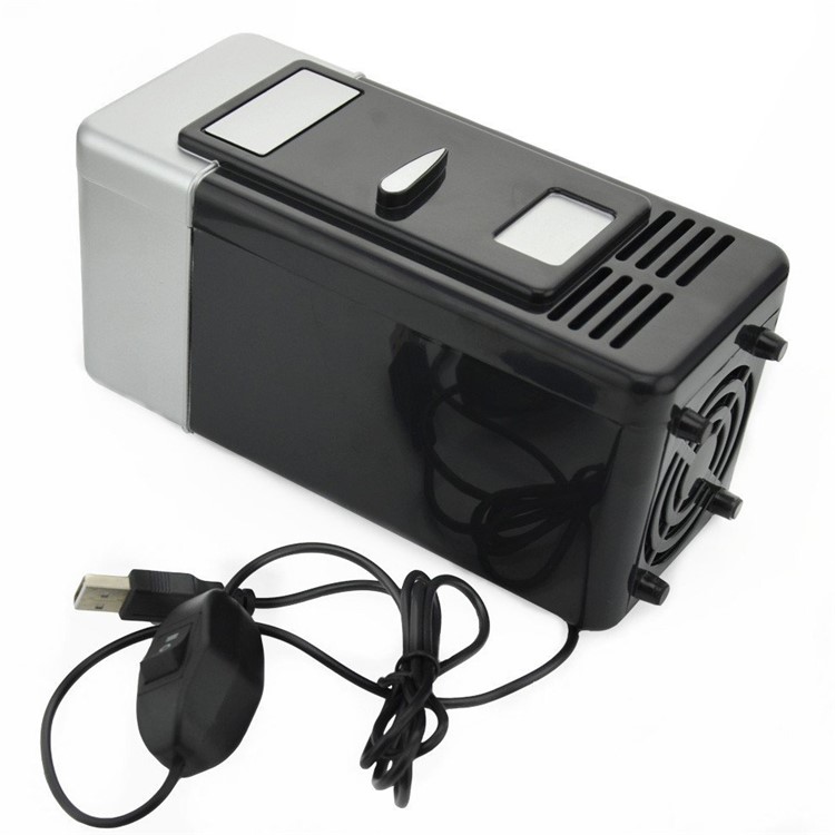 Buy Mini USB Powered Beverage Drink Can Cooler/Warmer Fridge Black at