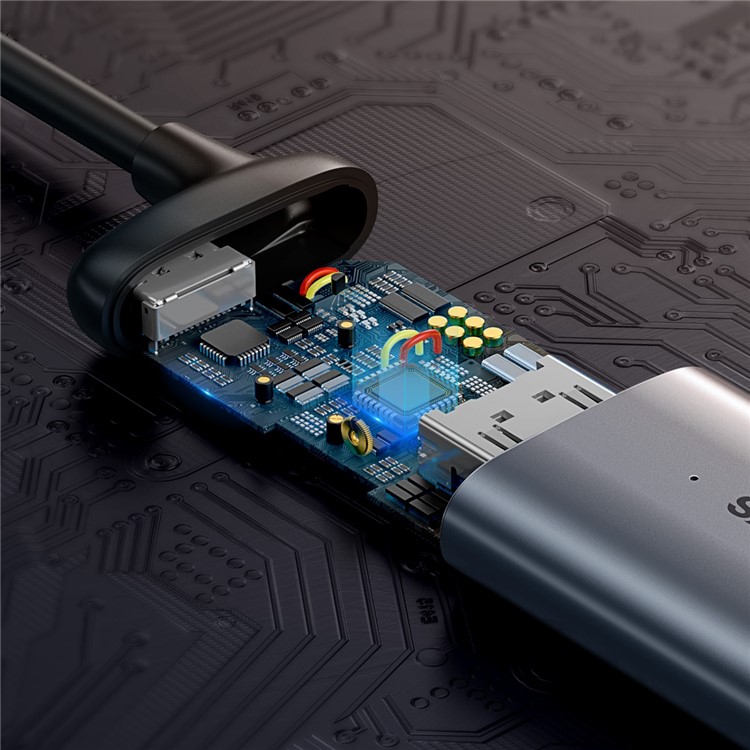 BASEUS Desfrutar De Série Tipo C Para Adaptador De Hub HDMI 4K - Cinza Escuro-10
