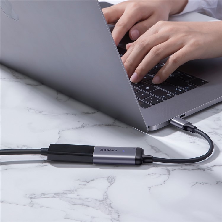 BASEUS Desfrutar De Série Tipo C Para Adaptador De Hub HDMI 4K - Cinza Escuro-11