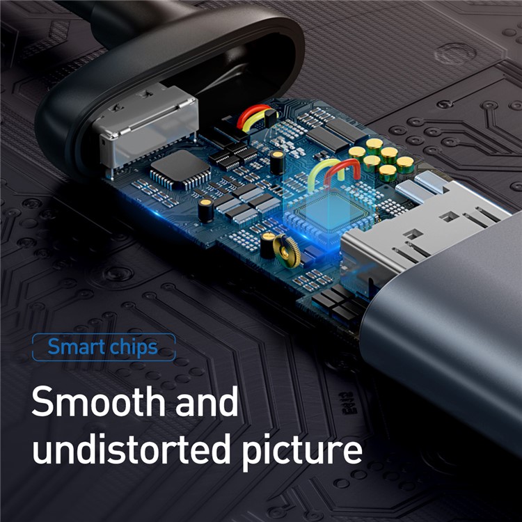 BASEUS Desfrutar De Série Tipo C Para Adaptador De Hub HDMI 4K - Cinza Escuro-2
