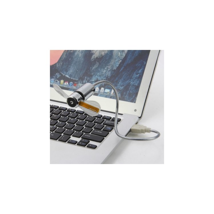 Gooseneck USB Powered LED Temperature Display Cooling Fan-10