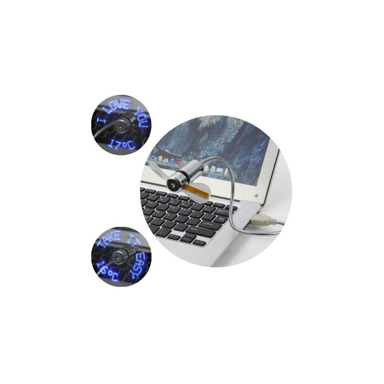 Gooseneck USB Powered LED Temperature Display Cooling Fan-11