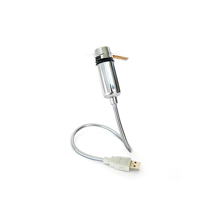 Gooseneck USB Powered LED Temperature Display Cooling Fan-3