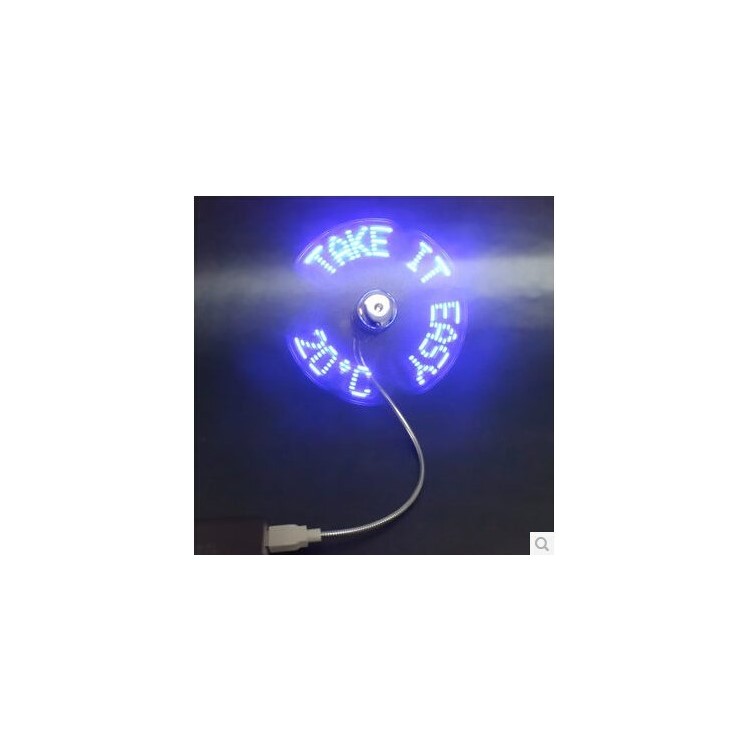 Gooseneck USB Powered LED Temperature Display Cooling Fan-7