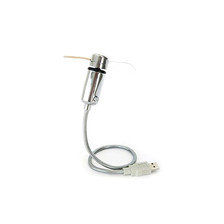 Gooseneck USB Powered LED Temperature Display Cooling Fan-8