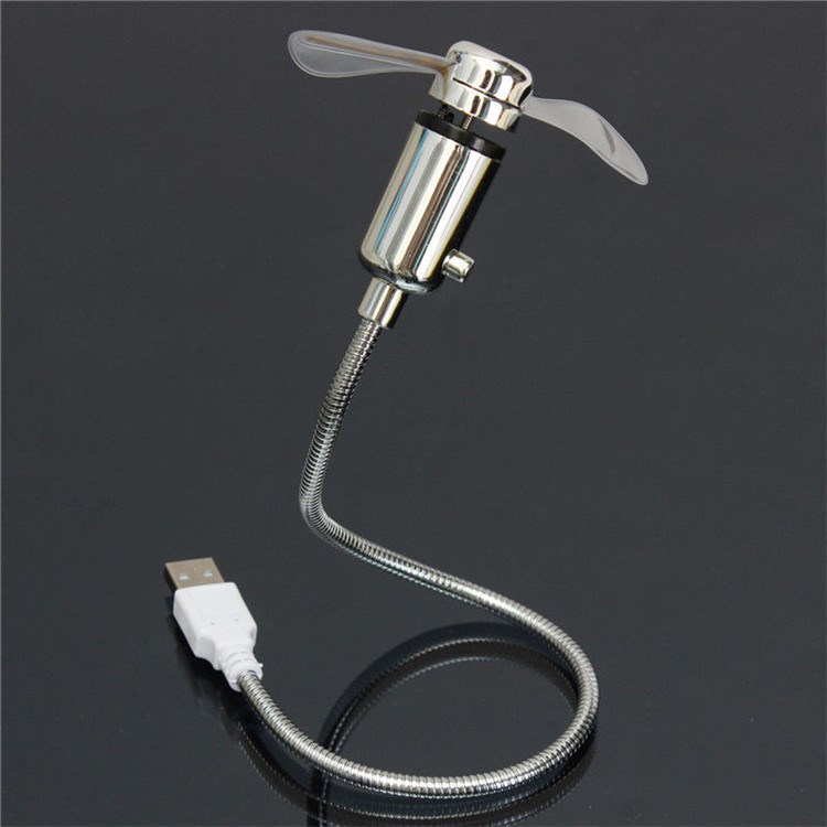 Mini Ganso Pescoço LED Colorido USB Ventilador-8