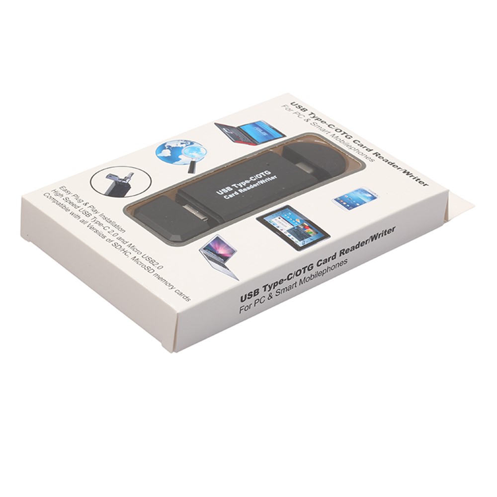 USB-C Type C + USB 3.0 + Micro USB OTG TF/SD Card Reader for Phone MacBook-6