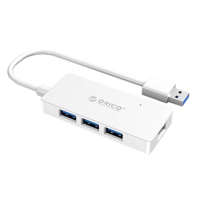 ORICO 4-Port USB 3.0 High Speed Hub Adapter with 150mm Cable Support OTG Function (HS4U-U3) - White-8
