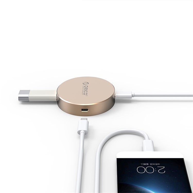 ORICO DBH1 Type-c to USB 3.0 DP Multi-function Hub for Charging and Data Transfer - Silver-13