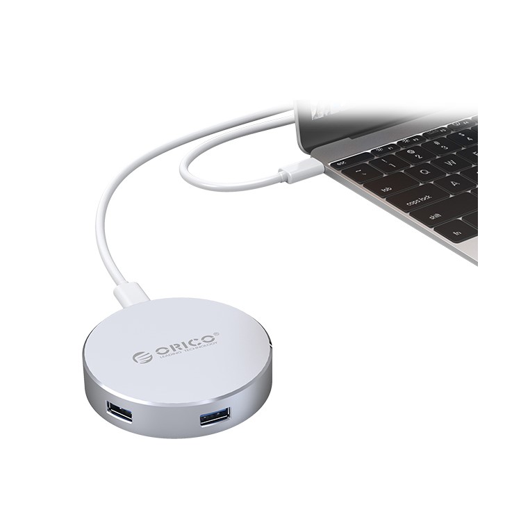 ORICO DBH1 Type-c to USB 3.0 DP Multi-function Hub for Charging and Data Transfer - Silver-2