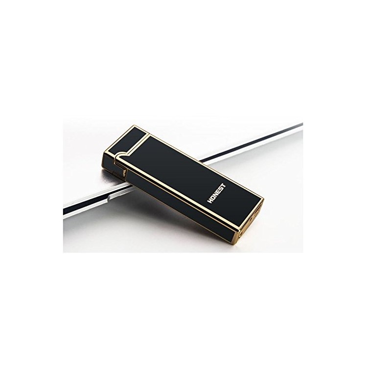 HONEST Arc Lighter USB Charging Slim Wind Proof Metal Cigarette Lighter - Black-11