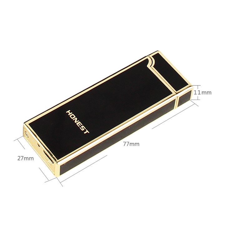 HONEST Arc Lighter USB Charging Slim Wind Proof Metal Cigarette Lighter - Black-9