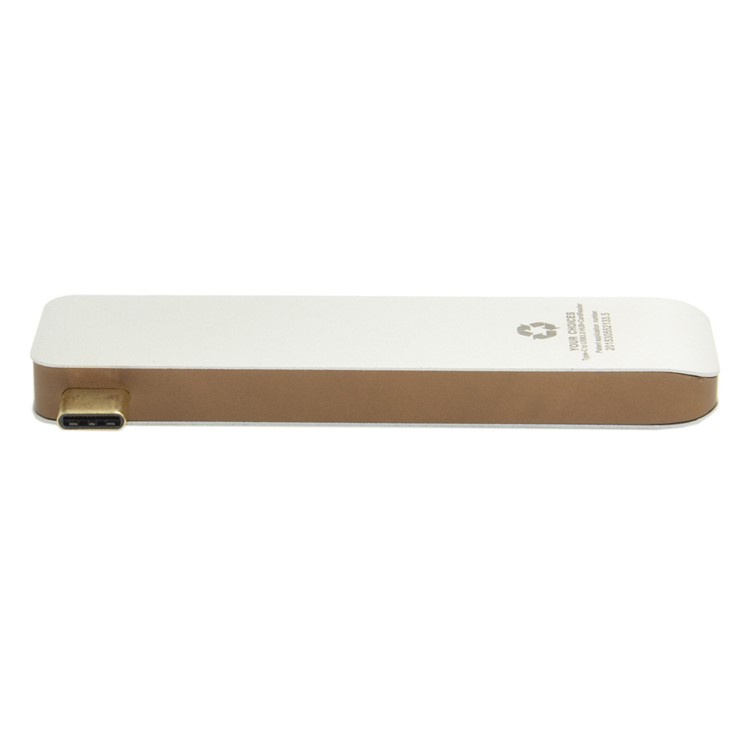 Type-C to 3xUSB 3.0 + SD Card Port + Micro SD Port Adapter Converter 5-in-1 USB Type-C Hub for MacBook etc. - White-13