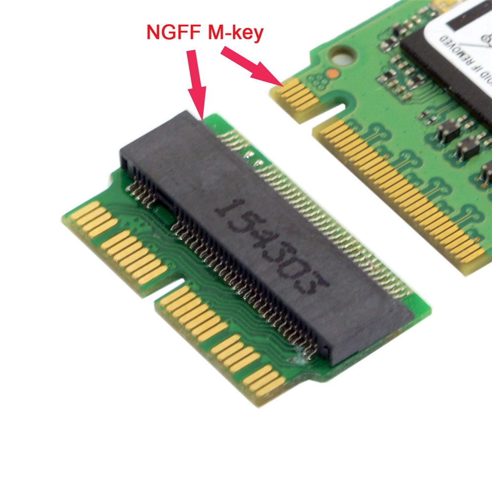12 + 16pin 2014 2015 Macbook à M.2 NGFF M-Key SSD Convert Card pour A1493 A1502 A1465 A1466-9