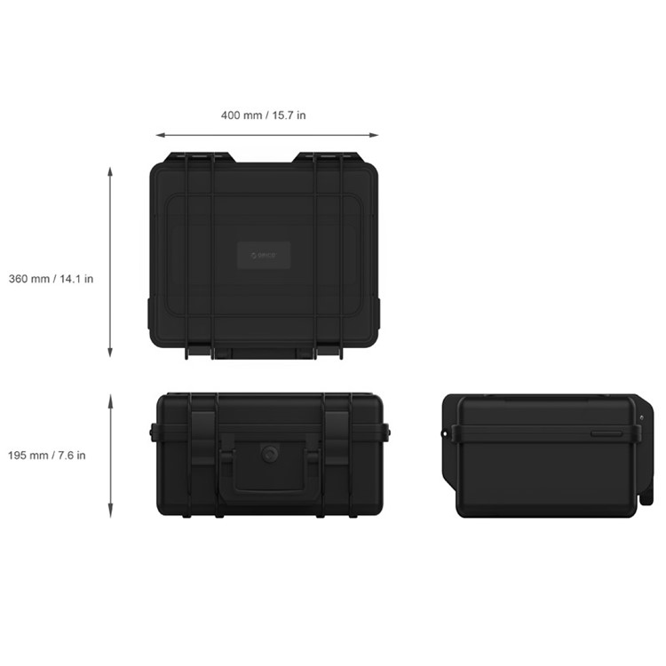 ORICO Multiple-bay 3.5 inch HDD Hard Drive External Protection Storage Case Box (PSC-L8S22-BK)-7