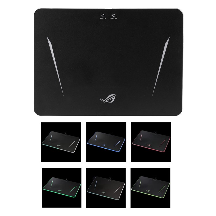 RGB Gaming Mouse Pad Lighting Hard Mouse Mat 9 Colorful Light Adjustable Mouse Mat-1