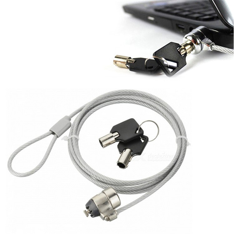 Security Lock Anti-theft Security Hardware Cable Lock Kit with 1.8m Sturdy Cable and Two Keys-1