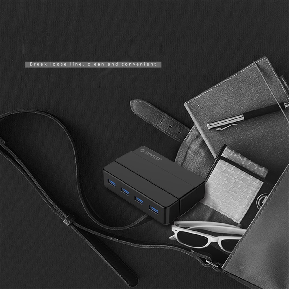 ORICO H4928-U3 4-Port USB3.0 Hub for Windows XP / Vista / 7 / 8 / 10 / Linux / Mac OS - Black / EU Plug-10