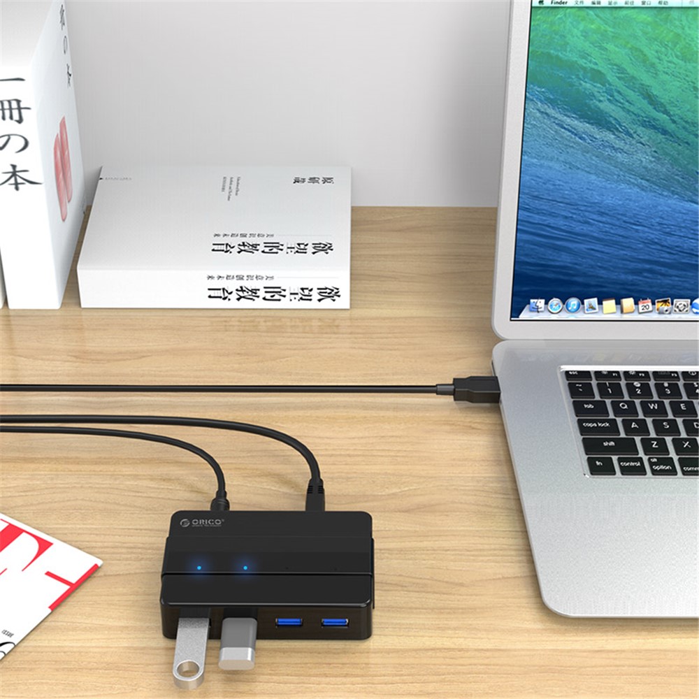 ORICO H4928-U3 4-Port USB3.0 Hub for Windows XP / Vista / 7 / 8 / 10 / Linux / Mac OS - Black / EU Plug-6